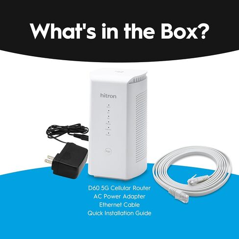 Hitron D60 5G Cellular Router with Sim Card Slot | AX3000 WiFi 6 Router with Mesh WiFi | Certified with T-Mobile, AT&T, US Cellular | Nano SIM, eSIM for Dual Failover Capability |Model # D60 5G in Saudi Arabia