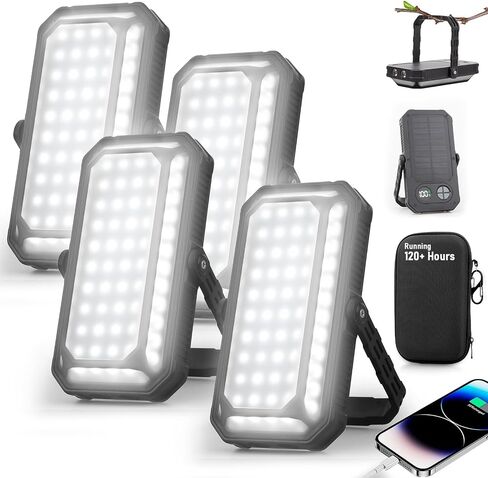 10000mAh Rechargeable LED Camping Lantern with LCD Display, 12 Light Modes, Dimmable & Waterproof, 120+ Hours Portable Light for Emergency, Power Outages, Outdoor Camping, Tent, 2 Packs in Saudi Arabia