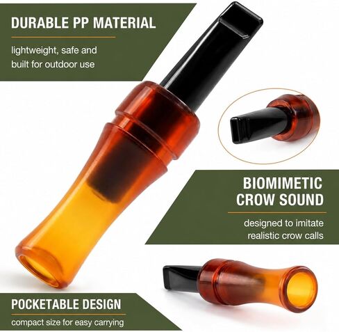 Crow Call Bird Whistle Crow Caller Decoy for Attracting | Crow call bird whistle crow caller decoy for attracting crows, realistic sound luring call for hunting and birdwatching in Kuwait