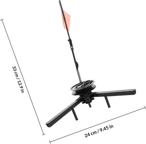 Lightweight Tip-up Fishing Flag for Ice Fishing, Foldable Black Abs | Triangle Stand Design, Easy to Install, Stable Support, Portable Use for Families and Friends Who Fish in Saudi Arabia
