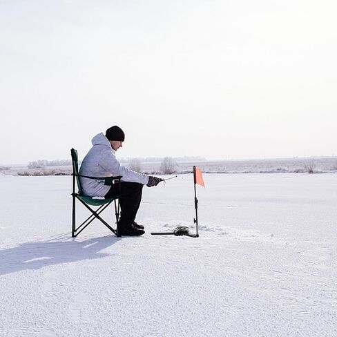 Lightweight Tip-up Fishing Flag for Ice Fishing, Foldable Black Abs | Triangle Stand Design, Easy to Install, Stable Support, Portable Use for Families and Friends Who Fish in Saudi Arabia