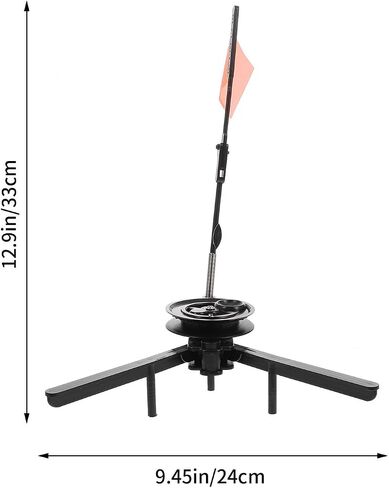 Lightweight Tip-up Fishing Flag for Ice Fishing, Foldable Black Abs | Triangle Stand Design, Easy to Install, Stable Support, Portable Use for Families and Friends Who Fish in Saudi Arabia