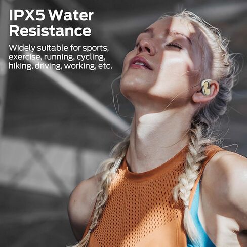 Oraolo Open Ear Headphones, Powerful Sound by 16mm Large Drivers, Bluetooth 5.4 Open Ear Earbuds with Noise-Cancelling Mic for Clear Calls, 32H Playtime, IPX5 Waterproof, Sport Earbuds, White in Saudi Arabia