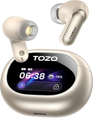 TOZO NC20 Pro Active Noise Cancelling Wireless Earbuds, Smart LCD Screen in Saudi Arabia