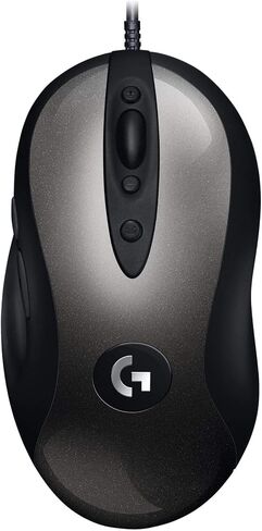 Logitech G MX518 Mouse Gaming | Sensore HERO 25K, 25.600 DPI, Processore ARM, 8 Pulsanti Programmabili, PC/Mac - Nero/Grigio in Saudi Arabia