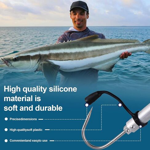 Silicone Gaff Hook Guards,Spear Safety Cap Fish Gaff Tackle Protect 2 Pack | Reusable Hook Point Safety Guards for Fishing Gaff,Protector Covers for Ice Fishing Gaff & Boat Mount Gaff Holder Accessories in Saudi Arabia