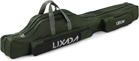 Lixada Fishing Rod Case, Portable Folding Fishing Rod Case Fishing Pole Reel Storage Bag Fishing Gears Organizer in Saudi Arabia