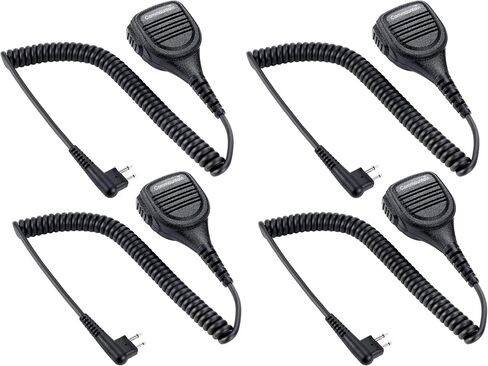 commountain Speaker Mic for Motorola Radios R2, CP100D, CP200D, 2 Pack | Also Fits CP200 CP185 CLS1110 CLS1410 BPR50DX BPR40 RMU2040 2-Pin Walkie Talkie, Shoulder Microphone with Clear Audio in Saudi Arabia