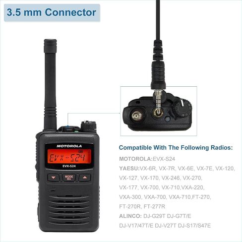 Air Tube Earpiece Surveillance Kit Earphone Headset PTT Mic for Motorola EVX-S24 Yaese VX-6R FT-270R Standard Horizon HX320 HX210 HX40 HX890 Two Way Radio in Kuwait