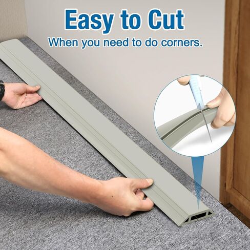 Eapele Floor Cord Cover 10ft Cord Covers for Wires on Floor, Heavy Duty Extension Cord Cover, Rubber Floor Cable Cover, Prevent Trip Hazard for Sidewalk Home Office Outdoor or Indoor Settings in Saudi Arabia