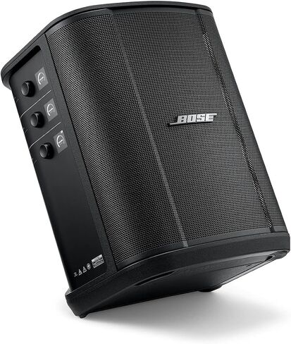 مكبر صوت Bose S1 Pro+ الكل في واحد PA - يعمل بنظام PA اللاسلكي، خيارات تحديد المواقع المتعددة، مقبض حمل مريح، ما يصل إلى 11 ساعة من وقت التشغيل، أسود in Kuwait