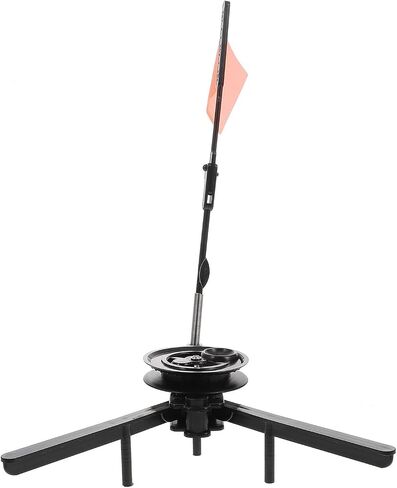 MAGICLULU Black Foldable Triangle Ice Fishing Tip-up Flag Abs Stand | Portable Storage Design, Lightweight and Easy Removal for Anglers in Saudi Arabia