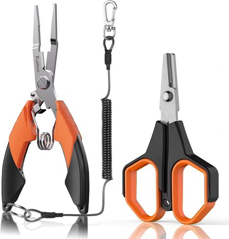 Fishing Tools Kit, Fishing Pliers,Fishing Scissors | Fishing Line Cutter for Braided Fishing Line,Fishing Gear with Lanyard in Saudi Arabia