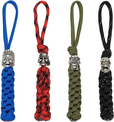 UNICRAFTALE Paracord Knife Lanyard with Beads Braid Paracord Keychain in Saudi Arabia