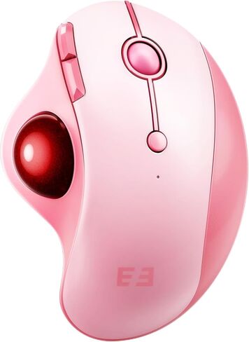 seenda Wireless Trackball Mouse, Ergonomic Bluetooth Rollerball Mouse,Pink | USB-C rechargeable, 3-device Bluetooth+2.4G USB, thumb control, 5-level DPI and space-saving comfort for laptop, PC and Mac. in Kuwait