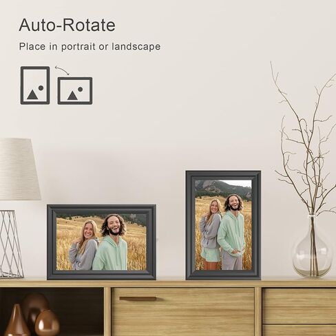 Digital Picture Frame WiFi 10.1 Inch Digital Photo Frame, Electronic Picture Frame, 16GB Storage, Auto-Rotate, IPS Touch Screen, Easy Setup and Share Photos and Videos via Free App from Anywhere in Saudi Arabia
