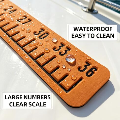 Teak Color EVA 36“ Fish Ruler Self-Adhesive Marine Boat Measuring Foah Ruler 36 Inch Fishing Ruler for Center Console, Bass Boat, Kayak, Cooler, Saltwater & Freshwater, Catch and Release Tool in Saudi Arabia