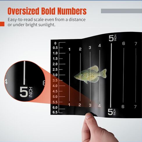 51 x 6.5 Inch Glow in The Dark Fish Ruler for Boat, Waterproof PVC Fish Measuring Sticker, Large Scale Fishing Measuring Tape for Big Fish, Self-Adhesive and Durable – 1PCS in Saudi Arabia