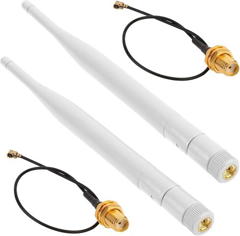 2 Pack 915MHz LORA Antenna 5dBi Gain Omni SMA Male Connector + RF Antenna Adapter Cable in Saudi Arabia
