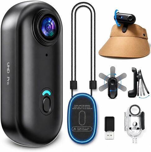 JETO 4K Mini Body Camera 64GB, EIS Motorcycle POV Camera in Kuwait