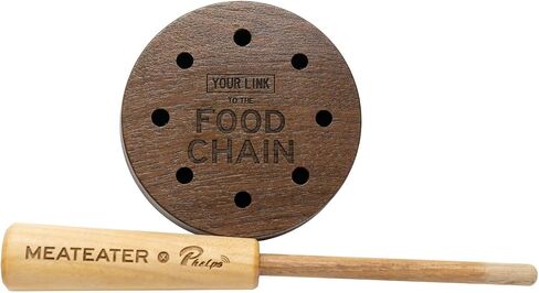 Phelps Game Calls MeatEater Slate Over Glass Turkey Pot Call | Handcrafted Walnut Body, Soft Sweet Purrs and Clucks, Sharp Double Note Yelps, The Do It All Friction Call in Kuwait
