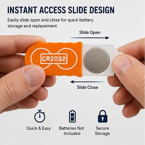 Battery Case Holder Compatible with SRAM AXS, Instant Access Slide Organizer for CR2032, Lightweight Anti-Slip Empty Storage Box, 3-Pack (Batteries Not Included) in Saudi Arabia