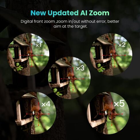 Night Vision Rifle Scope Night Vision Instrument 5X Digital Magnification 1080P Camera 940nm Infrared Telescope with 50mm Large Aperture Lens ForOutdoor Night Hunting,Camping,Fishing in Kuwait