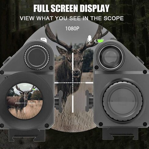 Night Vision Rifle Scope Night Vision Instrument 5X Digital Magnification 1080P Camera 940nm Infrared Telescope with 50mm Large Aperture Lens ForOutdoor Night Hunting,Camping,Fishing in Kuwait