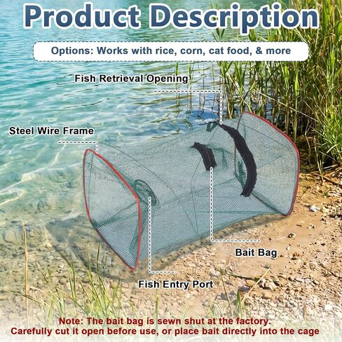Collapsible Fishing Bait Trap Nets 2026 Premium Kits, Net for Minnow Fish Shrimp Crawfish Crab Outdoor Fishing in Saudi Arabia