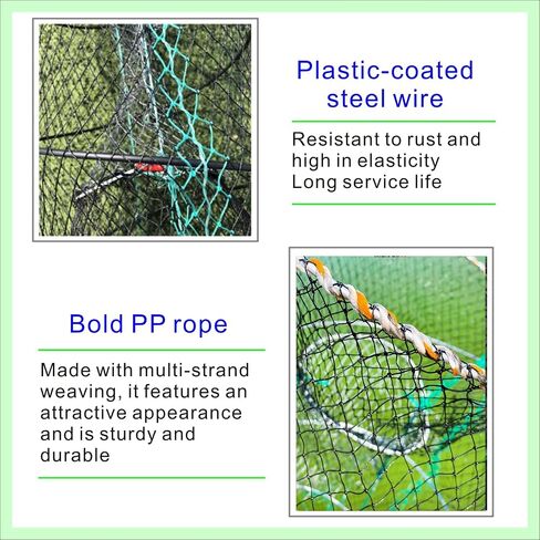 Collapsible Crab Trap Net, Foldable Fishing Trap 2 Pack | Medium and small sizes （ 23.6*18.8in and 17.68*9.82in） For Minnow, Crab, Shrimp, Crawfish , with Drawstring Bag included in Saudi Arabia