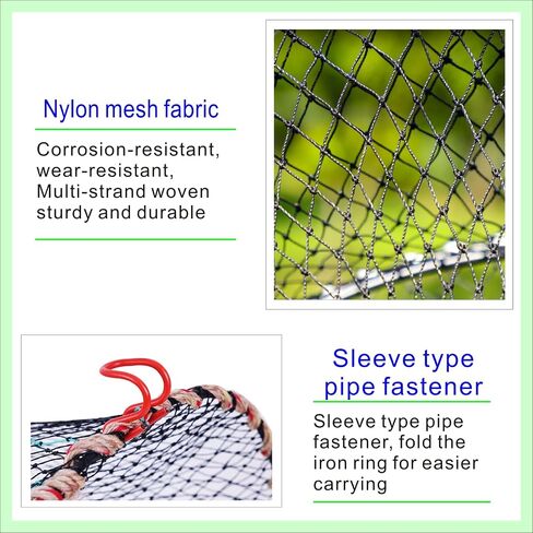 Collapsible Crab Trap Net, Foldable Fishing Trap 2 Pack | Medium and small sizes （ 23.6*18.8in and 17.68*9.82in） For Minnow, Crab, Shrimp, Crawfish , with Drawstring Bag included in Saudi Arabia
