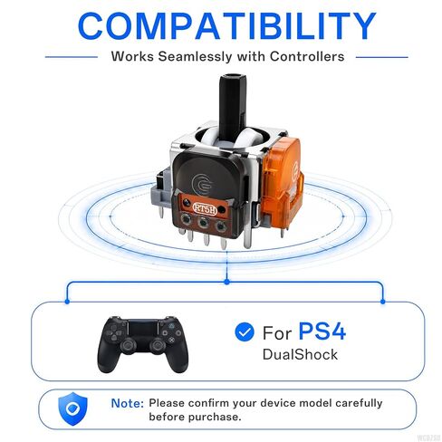 WCDZSU 4 Pcs TMR Joysticks Replacement for DualShock PS4 Controller | Anti-Drift Stick Sensor Module, Electromagnetic 3D Analog Joystick Replacement for PlayStation 4 Repair Part Accessories in Saudi Arabia
