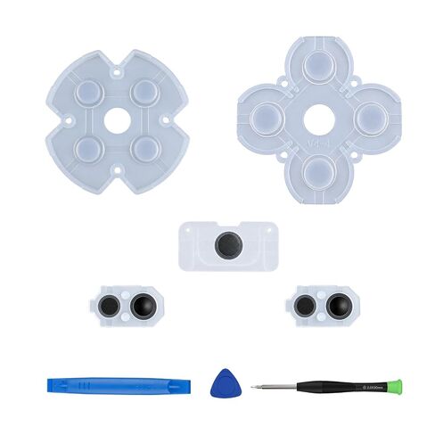 WCDZSU Conductive Rubber Pad Replacement for PS4 JDM-050 JDM-055 Controller | Silicone Button Contact Adhesive Rubber Pads Repair Part for DualShock D-Pad and ABXY Buttons Restoration with Tool Kit in Saudi Arabia