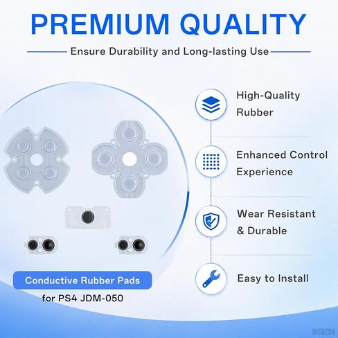 WCDZSU Conductive Rubber Pad Replacement for PS4 JDM-050 JDM-055 Controller | Silicone Button Contact Adhesive Rubber Pads Repair Part for DualShock D-Pad and ABXY Buttons Restoration with Tool Kit in Saudi Arabia