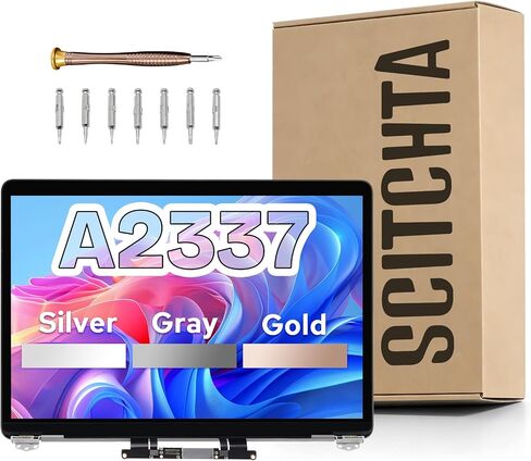 A2337 LCD Screen Replacement A2337 LCD for MacBook Air M1 2020 Space Gray | EMC 3598, Part Number 661-16807 661-16806 661-16808, MGN63 MGN93 MGND3 MGN73 MGNA3 MGNE3, 13.3" Display Assembly, Fix Kit in Saudi Arabia