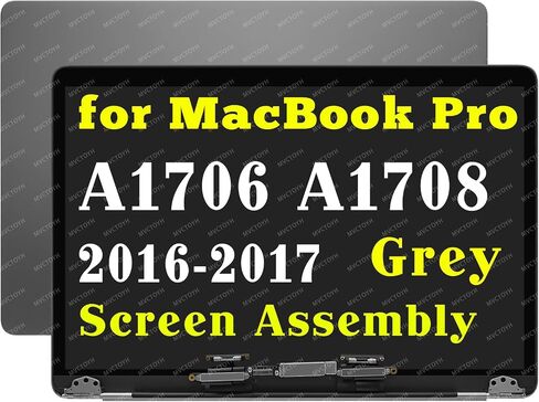 A1706 A1708 استبدال الشاشة لجهاز MacBook Pro A1706 A1708 | شبكية العين 2016 أواخر 2017 مجموعة شاشة LCD كاملة متوسطة الحجم EMC 3071 EMC 3163 EMC 3164 EMC 2978 (رمادي فلكي) in Kuwait