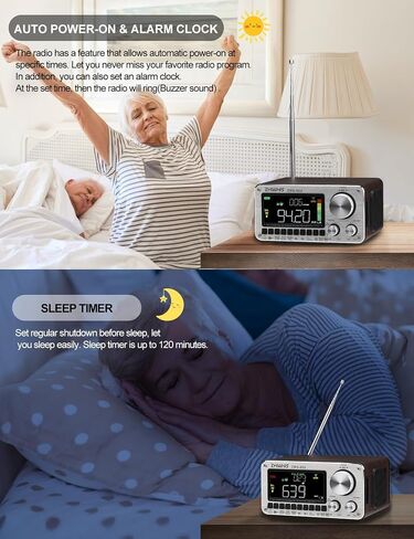 ZHIWHIS Shortwave Radio, Multi-Band Wooden Box, Extra Signal Repeater | Bluetooth 5.2, Dual Speakers, APP Control, FM/AM/SW/WB/AIR/V-UHF, TF Card Player, Bass Control, Sleep Timer ZWS-802 in Saudi Arabia