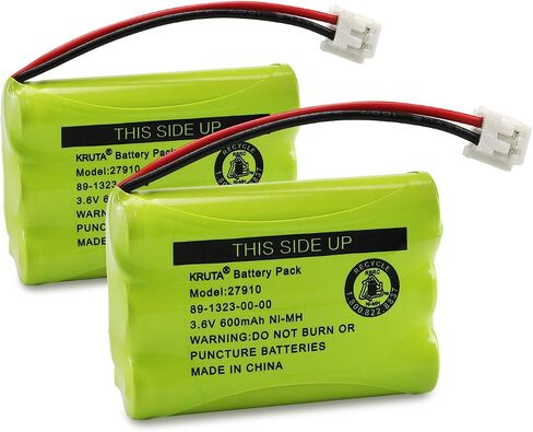 27910 Cordless Telephone Battery Compatible with AT&T 89-1323-00-0 Motorola SD-7501 RadioShack 23-959 23-894 Ni-MH 3.6V(Pack 2) in Saudi Arabia
