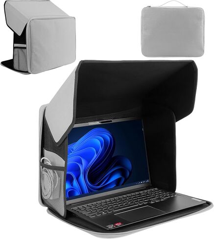 Laptop Sun Shade 13–16 Inch Laptops, Foldable Portable Laptop | Outdoor Work, Anti-Glare Privacy Hood for Sunshade UV & Light Blocking Screen Cover for Camping, Travel, Beach, Outside in Saudi Arabia