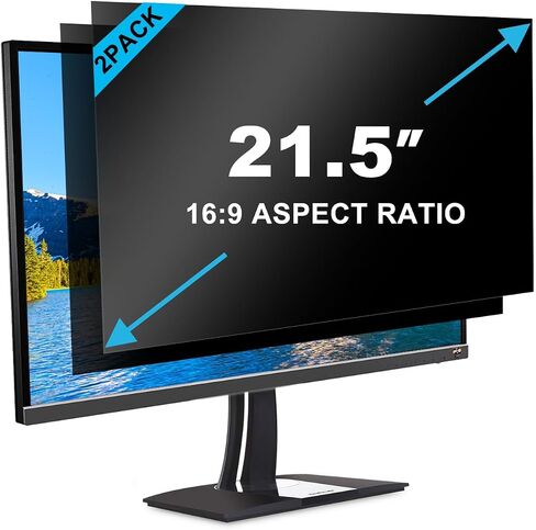 GUMIKE 2-PACK 24 inch Computer Privacy Screen Filter Suitable for 16:9 Aspect Ratio Widescreen Monitor - Blue Light Filter- Anti-Glare & Anti-Scratch Protector Film ([2-Pack] 24" Widescreen (16:9) in Kuwait