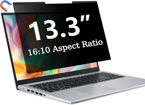 Magnetic Laptop Privacy Screen 12.5 Inch 16:9, Removable Privacy Filter | Compatible with Samsung HP Dell Asus Acer Sony Lenovo LG Thinkpad Toshiba, Anti Spy, Anti Glare, Blue Ray Reduction in Saudi Arabia
