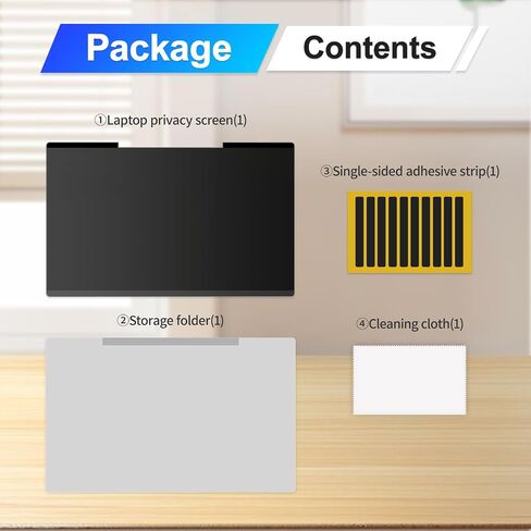 Magnetic Laptop Privacy Screen 16 Inch 16:10 Display, Removable Computer Screen Privacy Shield, Anti-Glare Blue Light Protector Compatible with Dell Hp Lenovo Acer Asus Samsung in Saudi Arabia
