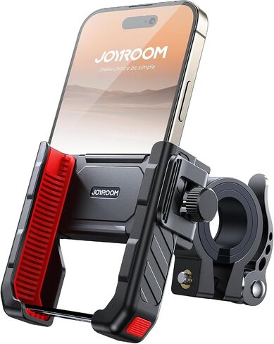 JOYROOM Motorcycle Bike Phone Holder Mount - [Not Block Camera] Bicycle Phone Holder Handlebar Cell Phone Clamp - [Silicone Wrapped] Scooter Phone Holder for iPhone Samsung 4.7''-7'' Smartphones in Saudi Arabia