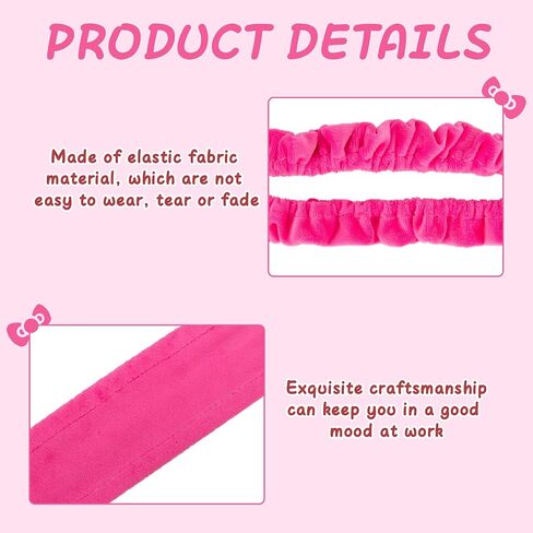 27"-34" Lovely Cute Computer Monitor Cover with Cat Ear Design, Kawaii Display Dust Cover with Furry Design, Elastic Dustproof, Suitable for PC, Tablet, TV, LCD (Rose Red) in Saudi Arabia