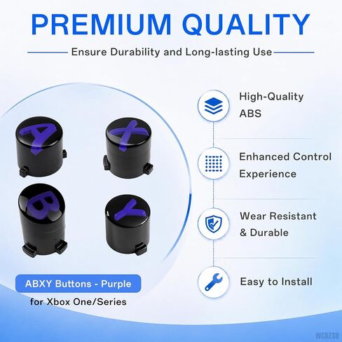 WCDZSU ABXY Buttons for Xbox Series X/S, for Xbox One S/X Controller Purple | Action Key Face Button Mod Repair Changing Replacement Parts for Xbox Accessories with Tool Kit in Saudi Arabia