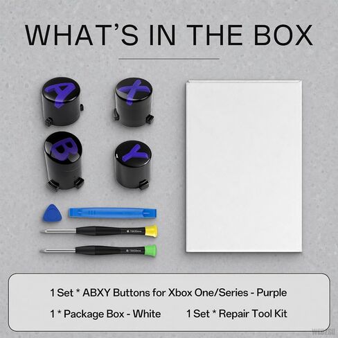 WCDZSU ABXY Buttons for Xbox Series X/S, for Xbox One S/X Controller Purple | Action Key Face Button Mod Repair Changing Replacement Parts for Xbox Accessories with Tool Kit in Saudi Arabia