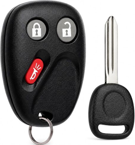 Key Fob Keyless Entry Remote with Ignition Key fits 2003-2006 Chevy Avalanche Equinox Silverado SSR Suburban Tahoe / GMC Sierra Yukon / Hummer H2 / Pontiac Torrent / Saturn Vue (LHJ011), Set of 2 in Kuwait