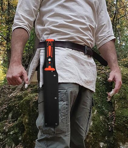 Machete with Saw, 16.5 In Machetes for Bushcraft, Outdoor Hiking, Garden Cutting Trees and Yard Work, Ergonomic No-Slip Handle with Sheath in Saudi Arabia