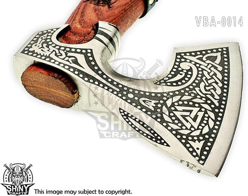Shiny Crafts® -Viking Axe- Beautiful Handmade Bearded Hatchet, Best Gift for Men, Best Birthday Gift with Sheath in Saudi Arabia