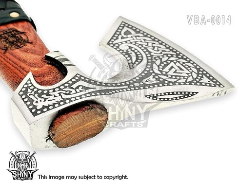 Shiny Crafts® -Viking Axe- Beautiful Handmade Bearded Hatchet, Best Gift for Men, Best Birthday Gift with Sheath in Saudi Arabia
